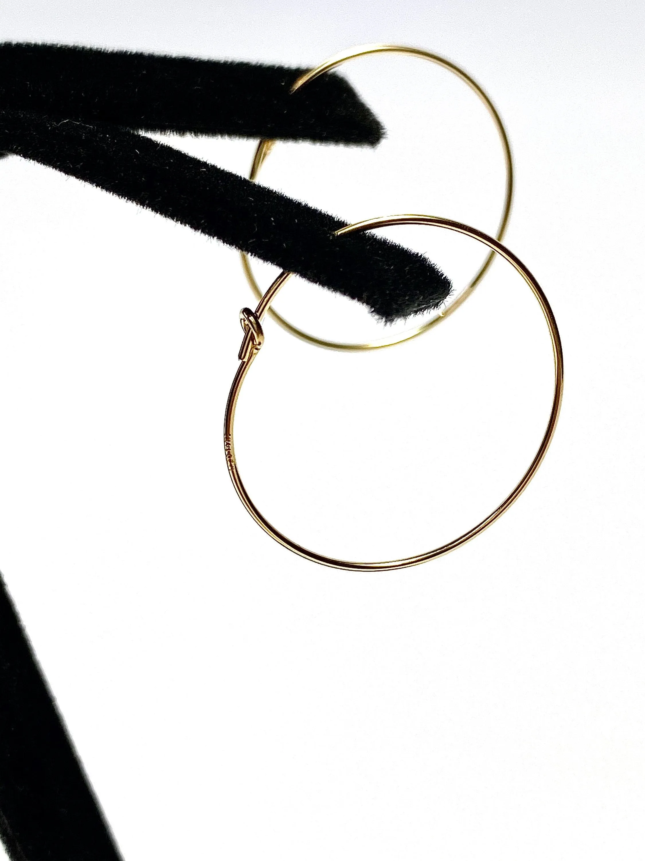Wire Beading Hoop Earrings