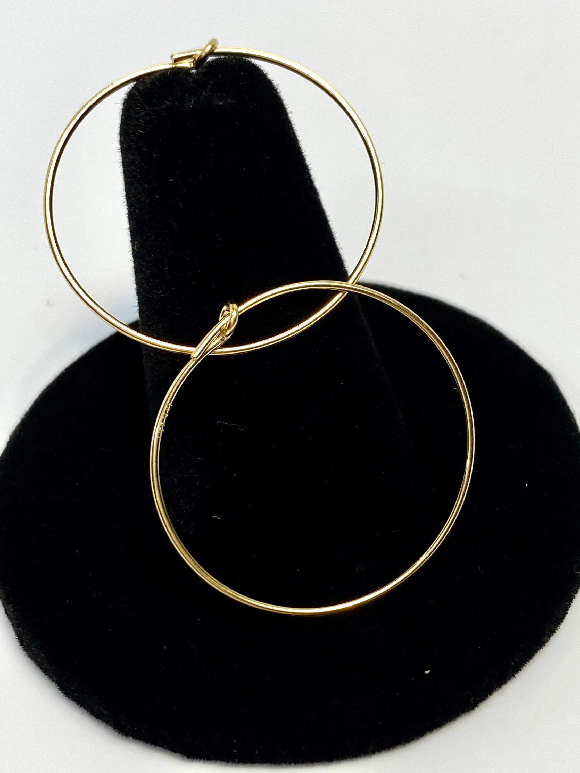 Wire Beading Hoop Earrings