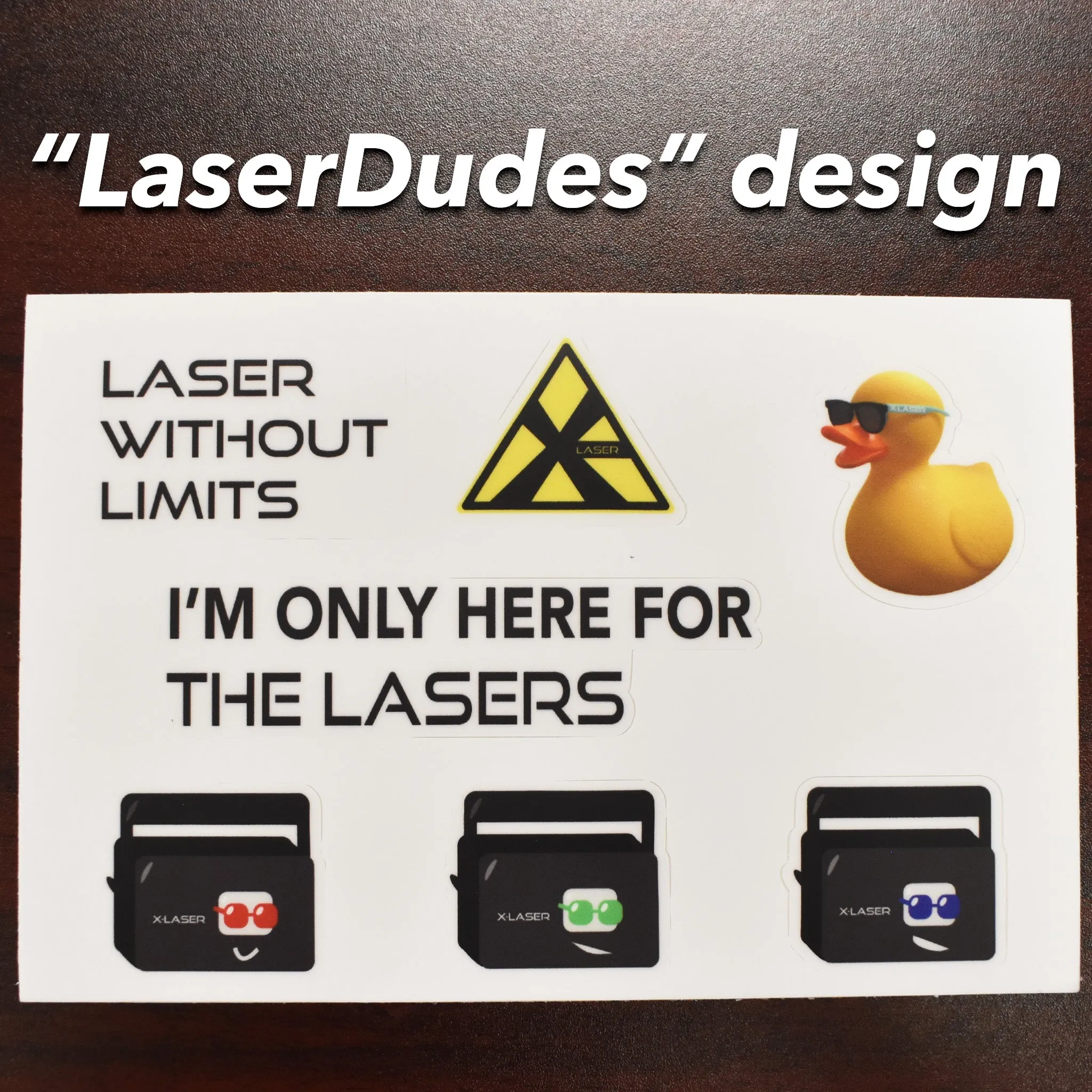 X-Laser 4" x 6" sticker sheet