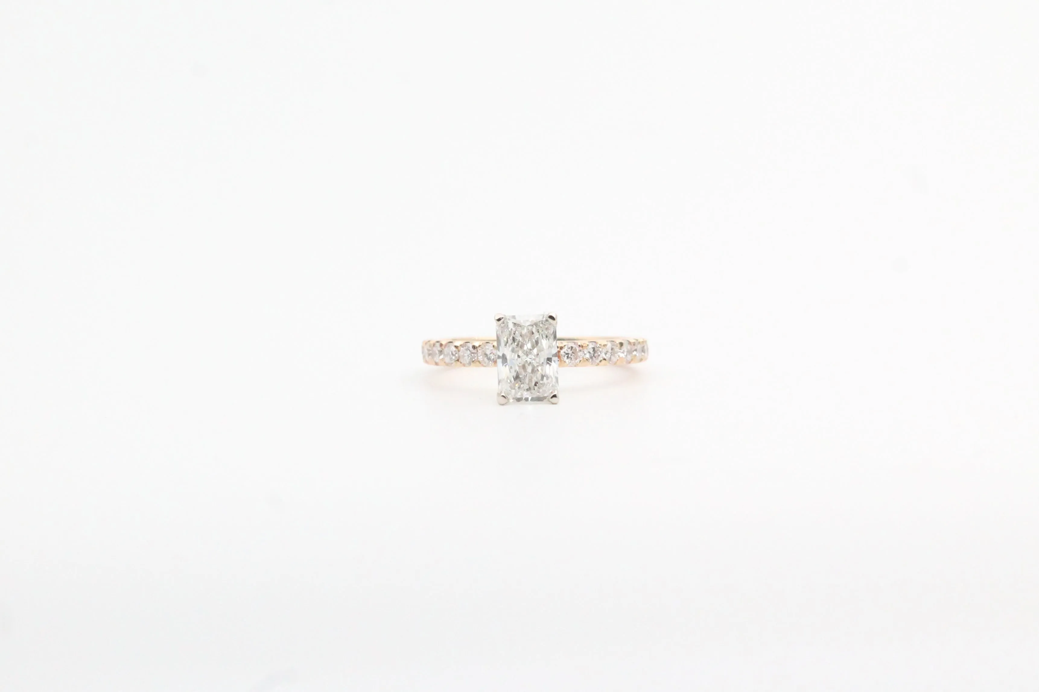 Yellow Gold Radiant Lab Grown Diamond Ring