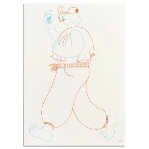 YUK FUN Original Drawing - Ciggie Stroll