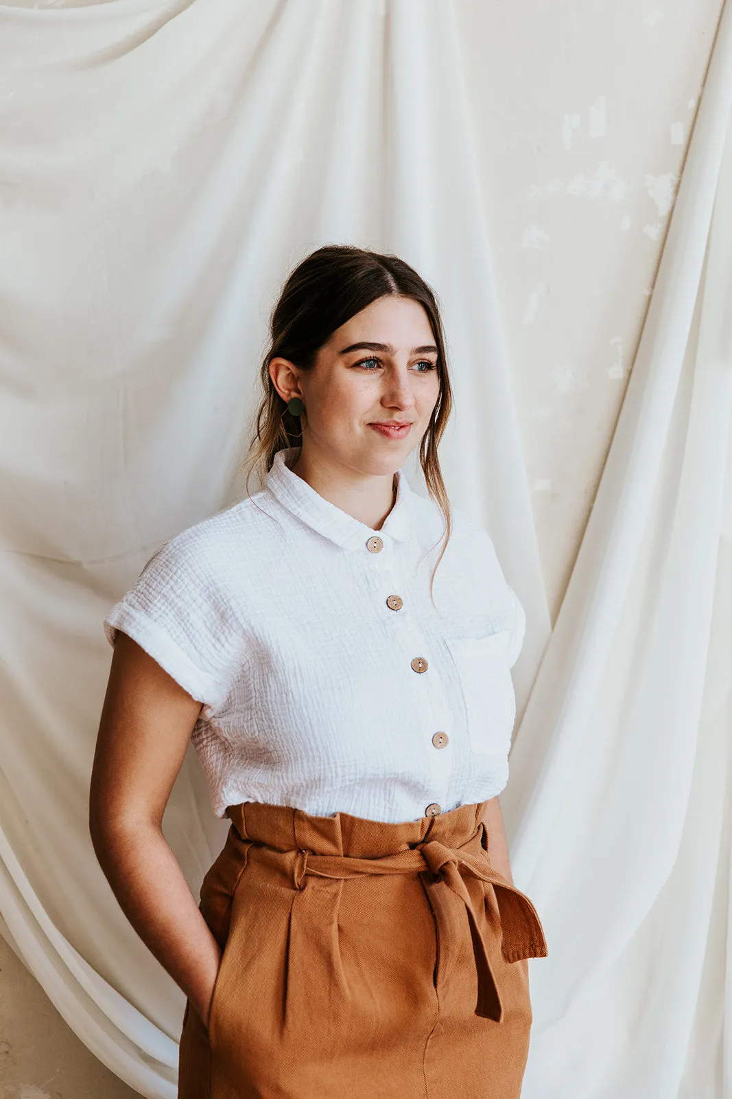 Zoe Hexagon Hoop Earrings