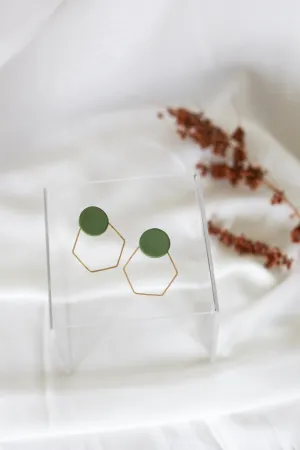 Zoe Hexagon Hoop Earrings